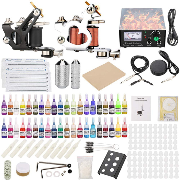Complete Tattoo Kit for Beginners 2 Machine Tattoo Gun Tattoo Power