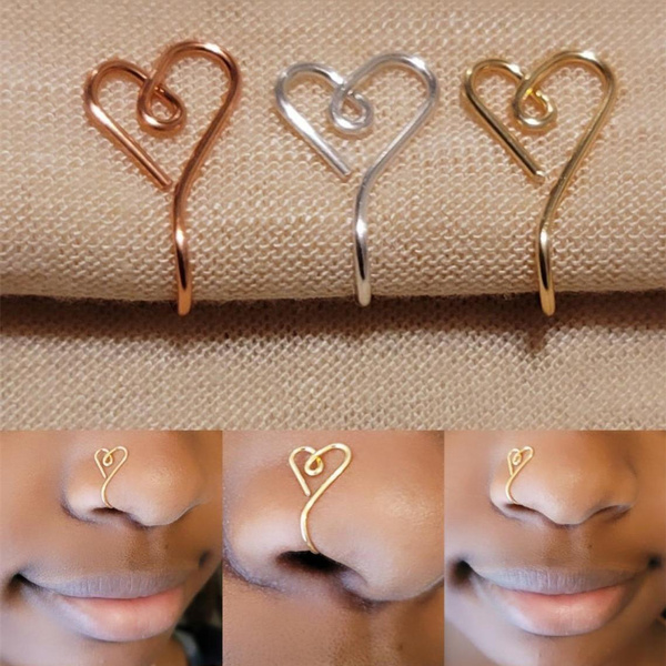 Ubjuliwa 9 Pcs African Fake Nose Ring Cuff for India | Ubuy