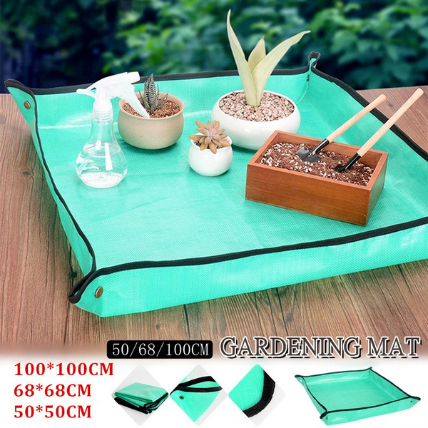 Waterproof Flower Transplanting Pot Pad Garden Flowerpot Mat Green Color J 