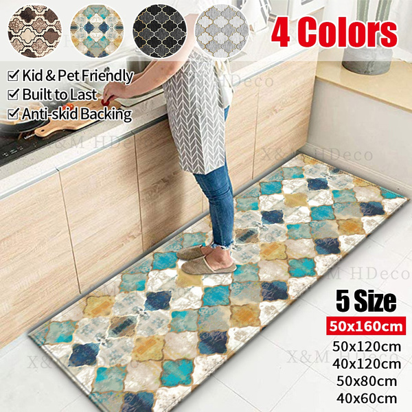 4 Colors Super Soft Non-slip Kitchen Rugs,Kitchen Mats Non Slip Washable,Floor  Mat Carpet for Kitchen/Bedroom/Hallway/Washroom(40*60/50*80/40*120/50*120/50*160cm)