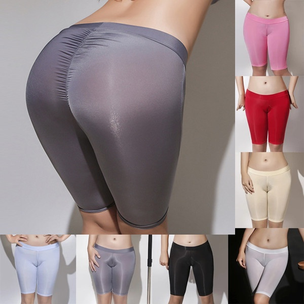 Sexy Women Safety Short Pants Sheer See Through Stretch Underwear