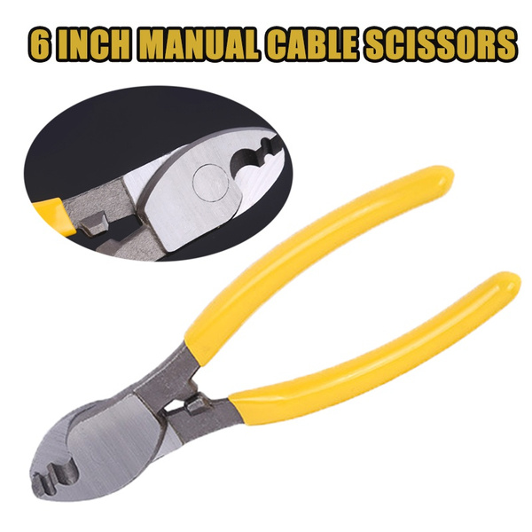 Useful 6 Inch Electrical Wire Cutter Plastic Handle Cable Scissor