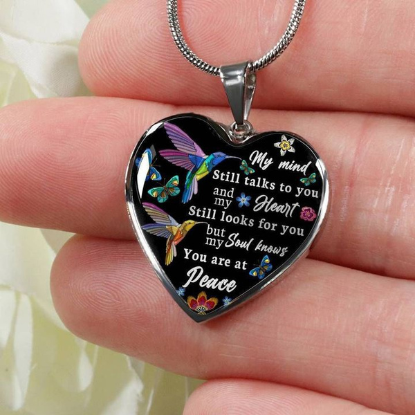 Amazon.com: Sterling Silver Memorial Necklace for Women: Grandma Grandpa  Mom Dad Wing Heart Pendant Jewelry Memorial Gifts for Daughter  Granddaughter (dad) : Clothing, Shoes & Jewelry