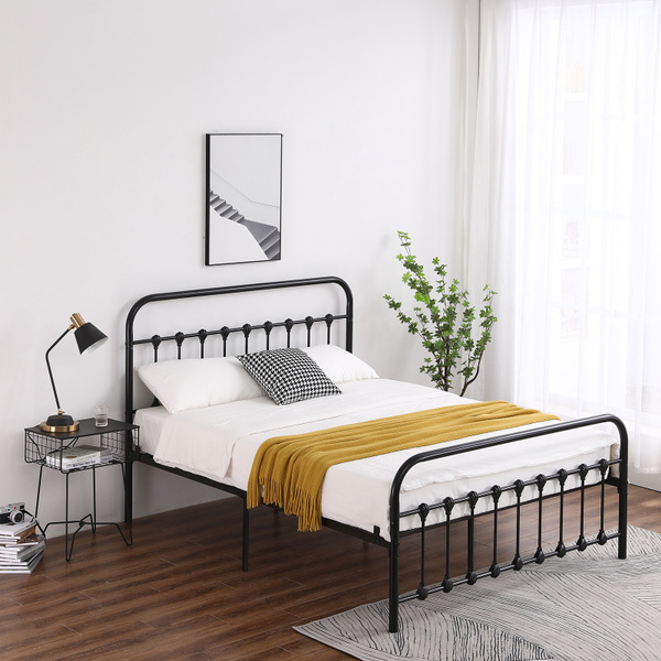 Full Queen Iron Bed Frame Apartment, Decorative Metal Bed Frame Queen