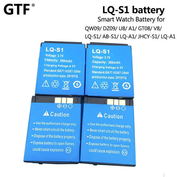 jeg fandt det drøm hestekræfter 🔥New LQ-S1 Smart Watch Battery 3.7v 380mAh Lithium Rechargeable Battery  LQ-S1 Replacement for QW09 DZ09 W8 A1 V8 X6 SmartWatch | Wish