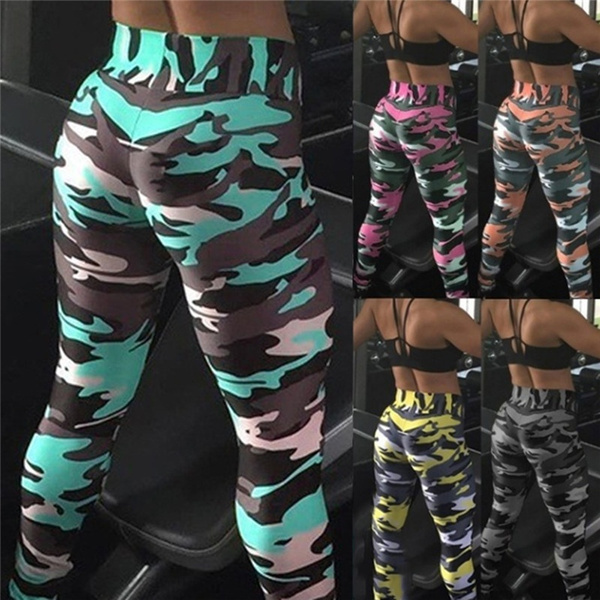 Army Print Gym Leggings