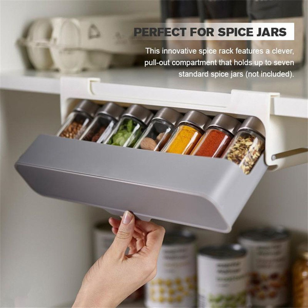 Kitchen Storage Shelf Wall-mounted Punch-Free Spice Rack