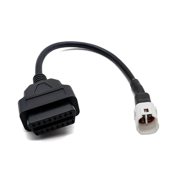 4 Pin to OBD II OBD2 Cable Plug Adapter Diagnostic for Yamaha R1 R6 ...