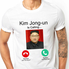 kimjongun, Fashion, Cotton T Shirt, roundnecktshirt