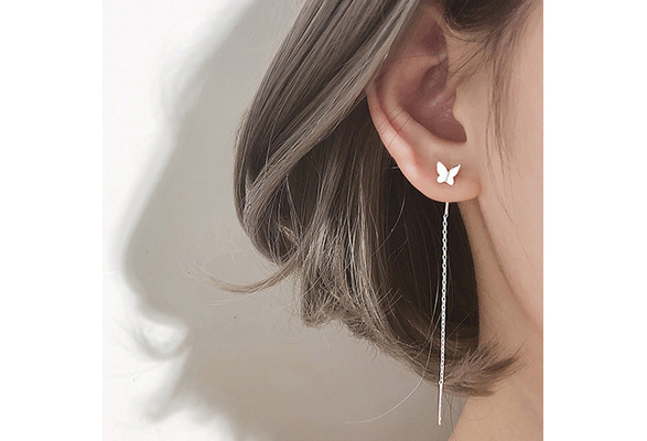 butterfly pull through earrings