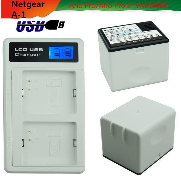Batterie Cameron Sino 2200mAh Pour NETGEAR Arlo Pro Et Arlo Pro 2 – Blanche – NEUVE