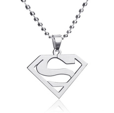 Steel, supermannecklace, Jewelry, titanium