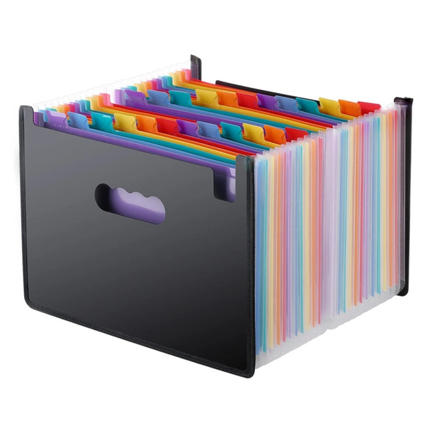 13/24 Pockets Expanding File Folder A4 Organizer Portable Business File ...