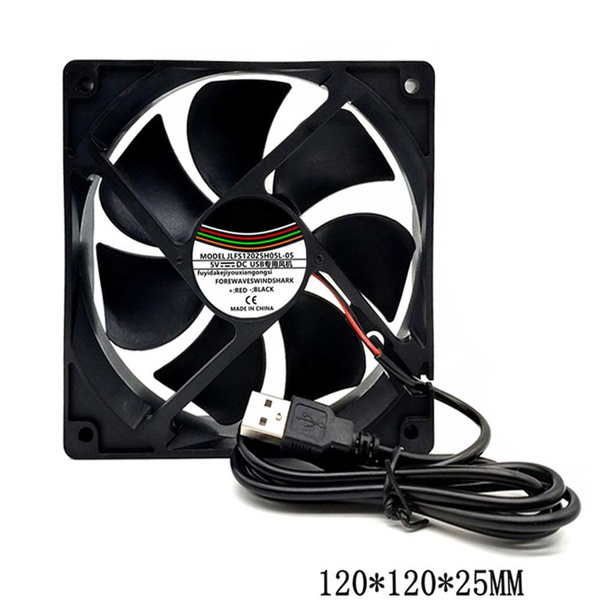 DC 5V USB Powered Mini 120mm Cooling Fan For PC Desktop Computer Silent Cooler Black | Wish