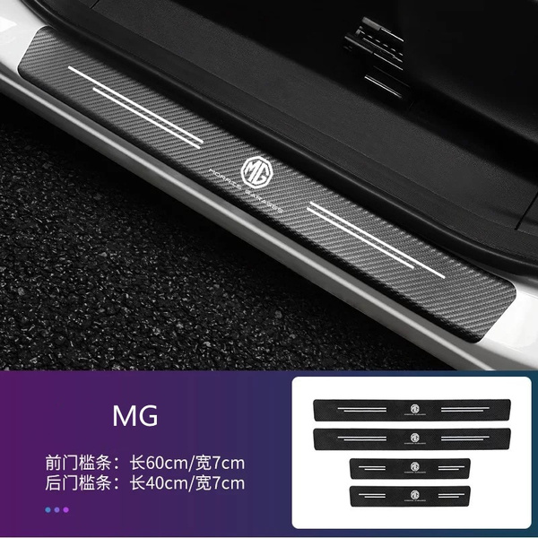 For MG5 MG6 MG7 MG ZS GT GS 350 360 750 Accessories 4Pcs Car Styling  Threshold Door Sill Pedal Protector Carbon Fiber Stickers