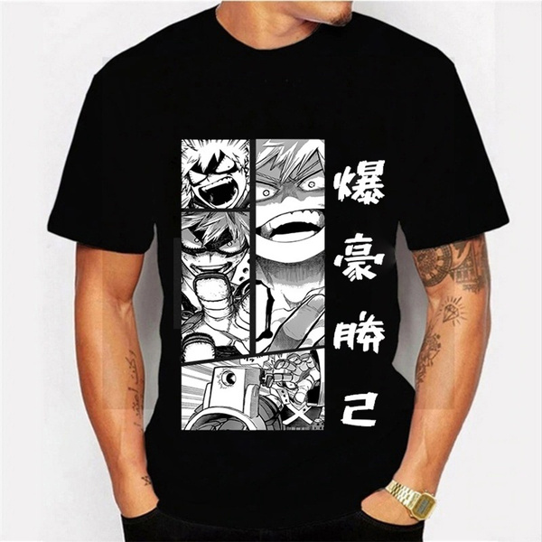Summer Unisex Anime My Hero Academia Manga Panel Shirt MHA Tees Bakugou  Katsuki Tops T-shirt