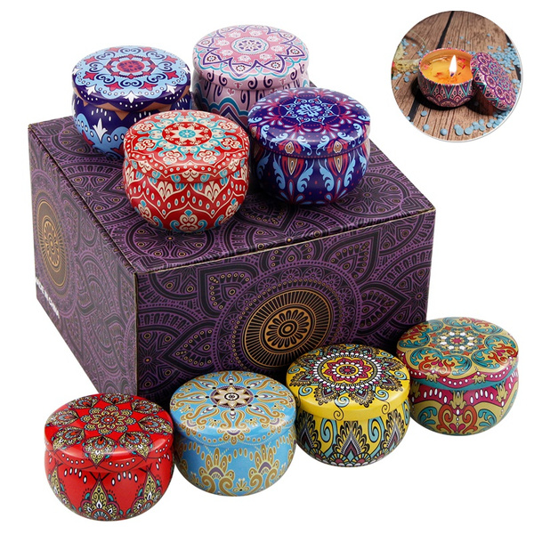 Home Décor Vanilla Lavender Rose Lemon Scented Candles Natural Soy Wax ...