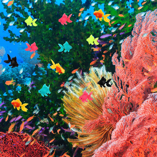 10 Pieces Lifelike Realistic Moving Floating Fish Tank Aquarium Fishes