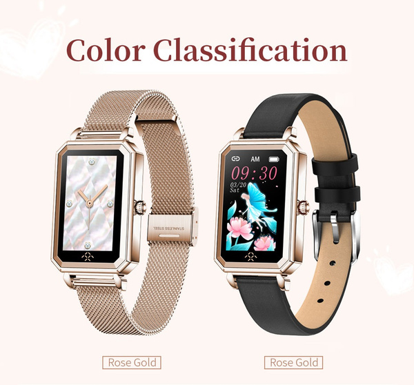 Fitness Smart Watches Bluetooth Gold Women Lady Heart Rate Tracker iOS Android 