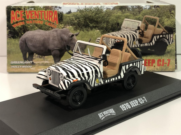 Miniature Jeep CJ-7 1976 Ace Ventura 1/43 Greenlight 86574 - Hollywood