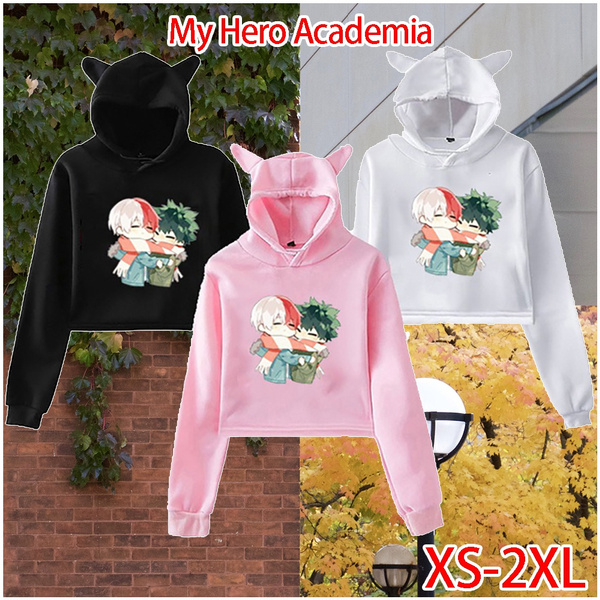 Felpa Con Cappuccio My Hero Academia – Todoroki Shoto Con Orecchie Da Gatto – Ragazzi
