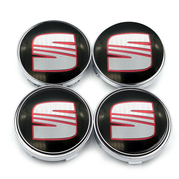thumbnail image 2 of 4x 60mm Silencer Star Emblems For Hubcaps / Wheel Covers – Black Silicone Stickers 2 of 4
