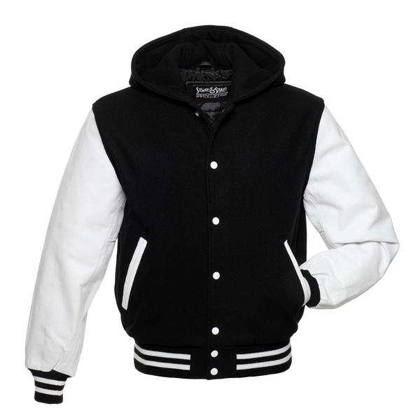 Mens Varsity Hoodie Jacket Body Black 
