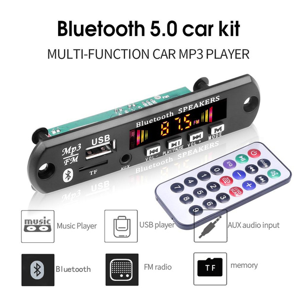 Wireless Bluetooth 5.0 Decoder Board MP3 FM USB TF AUX Audio Player ...