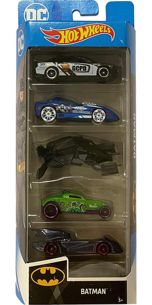 Hot Wheels Batman 5 Pack with Batmobile, The Riddler, and MR Freeze ...