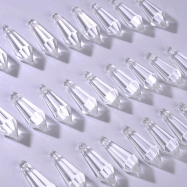 10Pcs 38MM Glass High Quality DIY Decor Prisms Crystal Chandelier Part Clear 