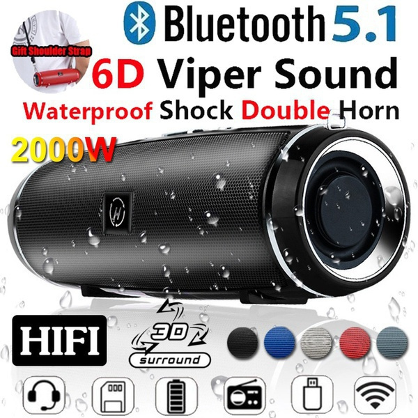 2022 Professional IPX7 Waterproof Portable Bluetooth Speaker Outdoor ...