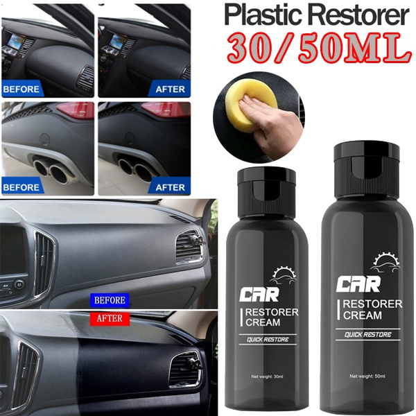 Newest 30/50 Ml Car Plastic Refurbishing Agent For Automotive Plastic Parts  Paint Paste Maintenance Paint Care Wax Agent Car Cleaning Kit Auto Interior  Dressing Cleaner For All Plastic Vinyl Leather Surfaces