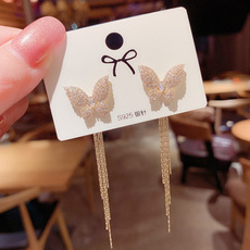 butterfly, Tassels, Fashion, butterfly earrings