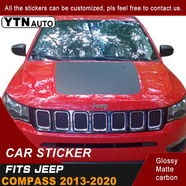 Car Decals For Jeep Compass 20132020 TRAILHAWK MATTE BLACK VINYL HOOD