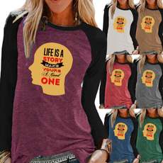 Plus Size, Graphic T-Shirt, Long Sleeve, the new