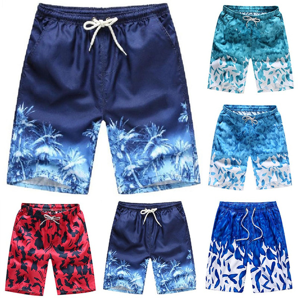1PC Summer Men Beach Shorts Quick Drying Printed Swim Trunks Shorts Surf  Board Shorts Men Beach Shorts