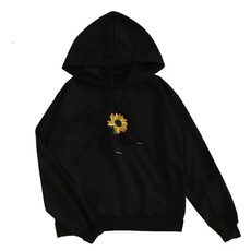 Large Size, Shirt, Sunflowers, Pullovers