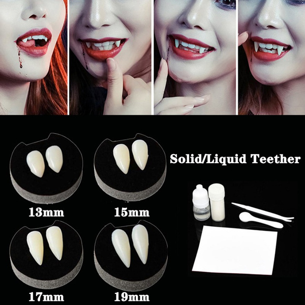 Halloween Decoration Cosplay Vampire Fangs Werewolf Teeth Fancy Dress Costume Accessory Tooth Wish 1334