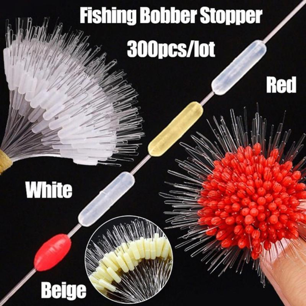 300pcs/lot Float Transparent Rubber Stopper S M L Fishing Bobber Stopper  Float Cylindrical Space Bean Fish Line Accessories