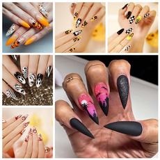 acrylic nails, nail tips, Beauty, Halloween