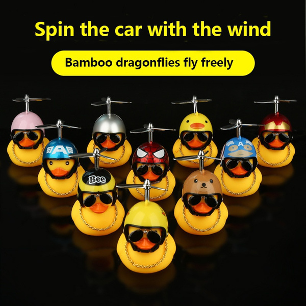 The latest car bicycle decoration cute little yellow duck helmet