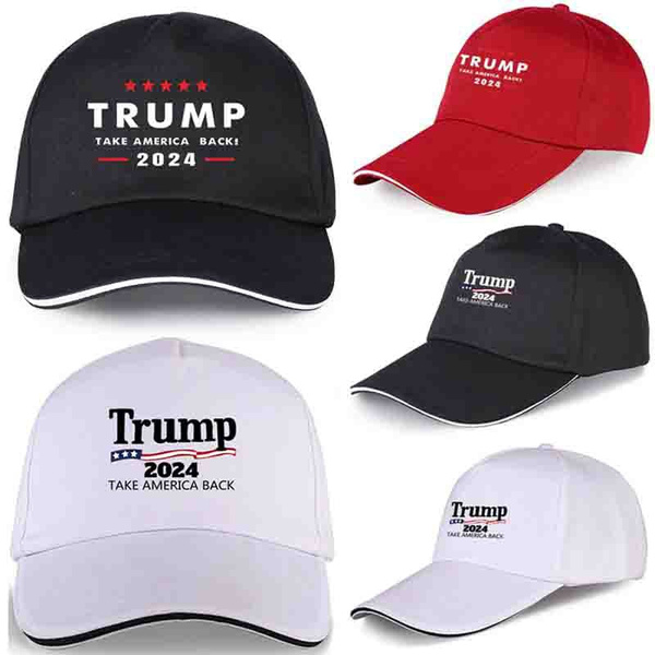 Trump 2024 Cap Baseball Caps Take America Back Print Casual Hat Wish