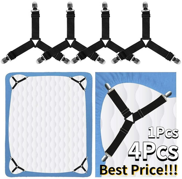 Adjustable Bed Suspender Straps Mattress Fastener Holder Grippers