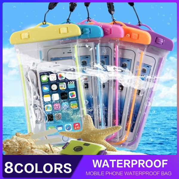 8 Colors Luminous Mobile Phone Waterproof Bag Universal Mobile