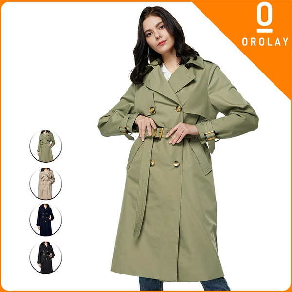 Orolay Women's Double-Breasted Trench Coat