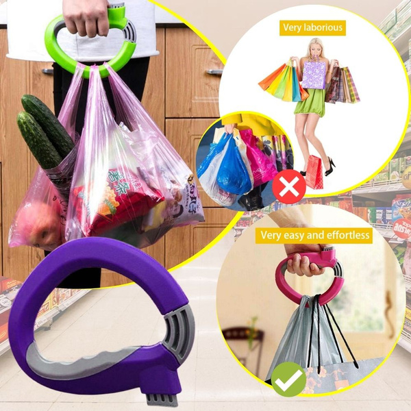 Amazon.com - MULTUS Hand or Hands Free Grocery Bag Carrier 3 Pack - Carry  Hook and Loop Strap, Plastic Bag Holder and Storage Hanger, All-Purpose  Organizer