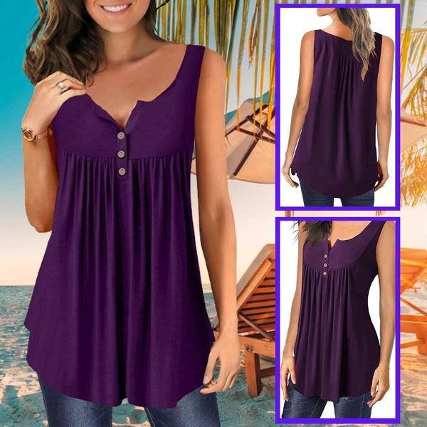 Summer Sleeveless Blouse, Women's 