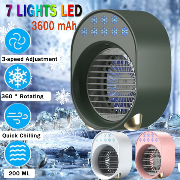 New Mini Air Conditioner Cooler Fan USB 3speed Adjustment7 Colors