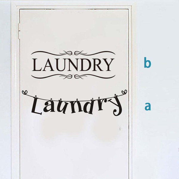 laundry-room-decor-sign-wall-decal-door-removeable-wall-stickers-for