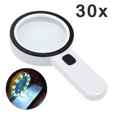 led, magnifyingmirror, magnifyingeyeglasse, Glass